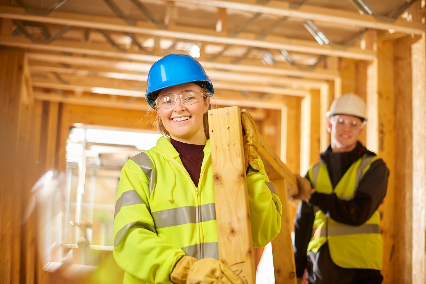 happy construction apprentices